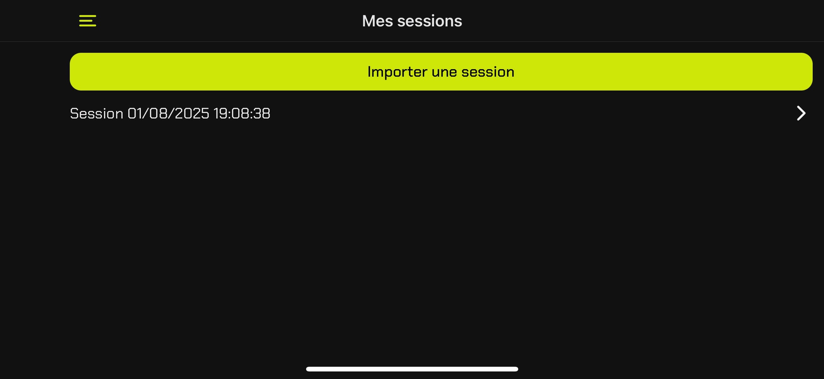 Import de session