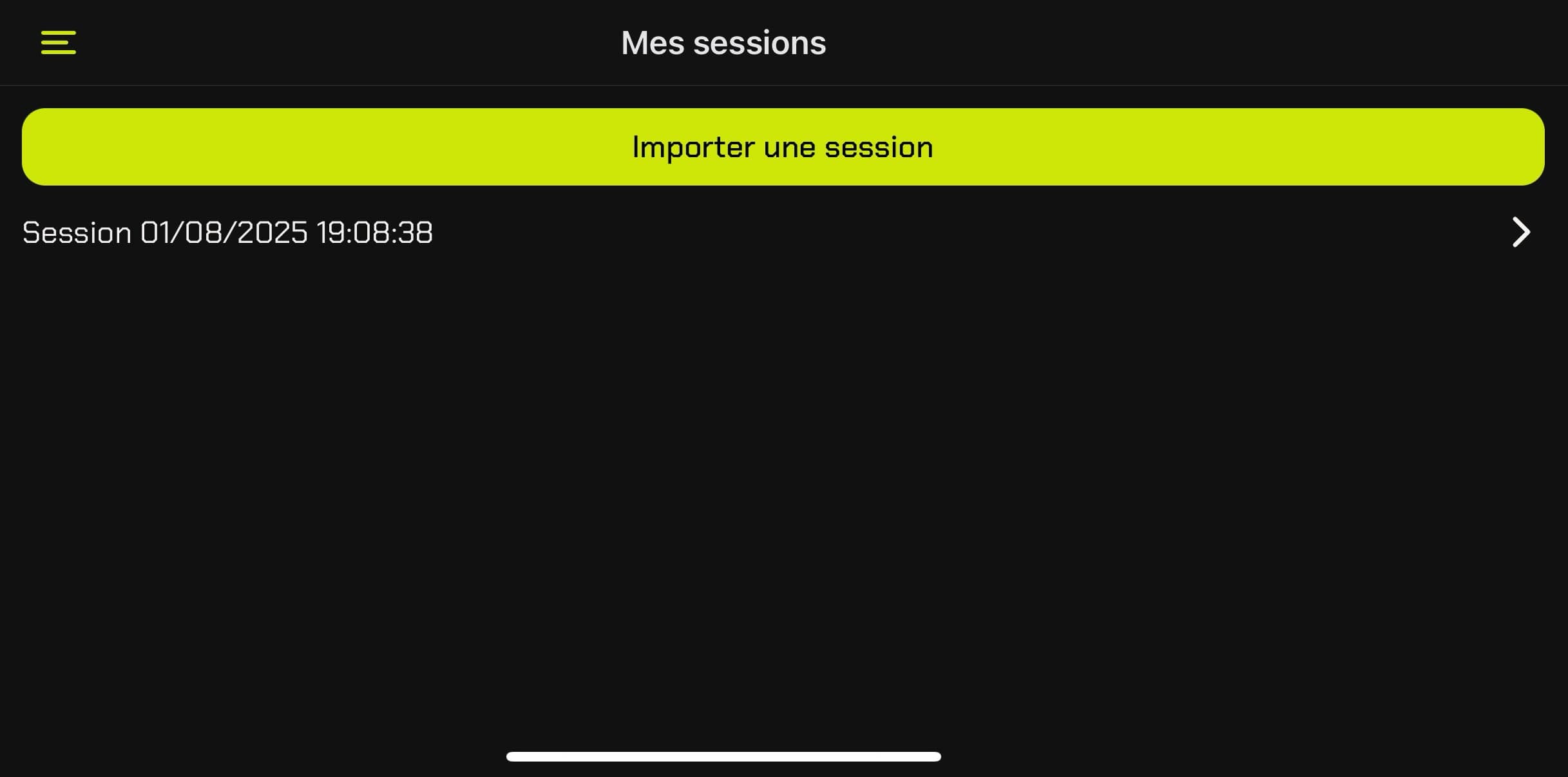 Import de session